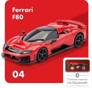 Ferrari F80, miniatura com controle remoto via Bluetooth